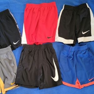 Lot of SIX Pairs of NIKE Boys Shorts Size 7